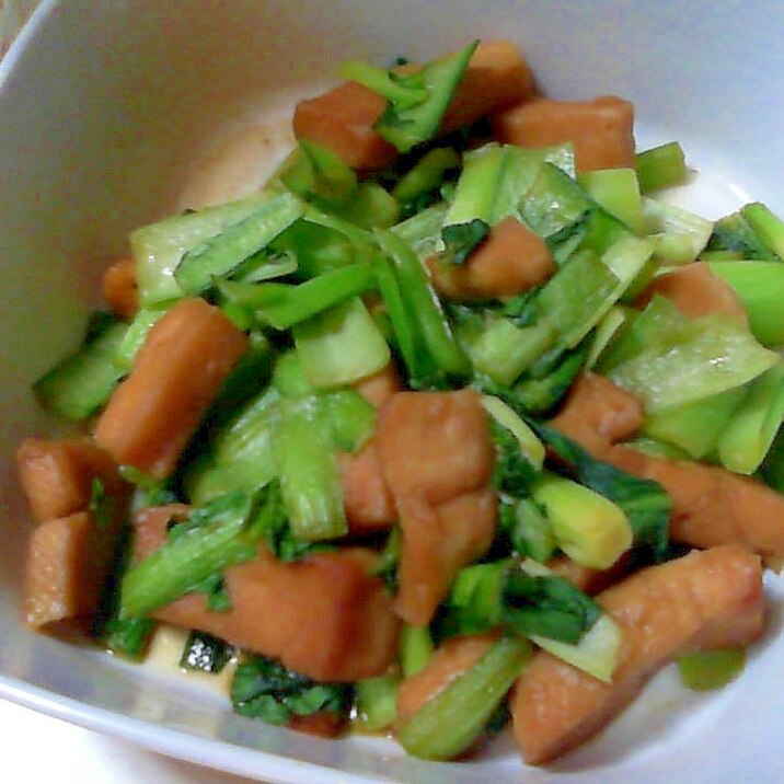 はんぺんと小松菜の茎煮